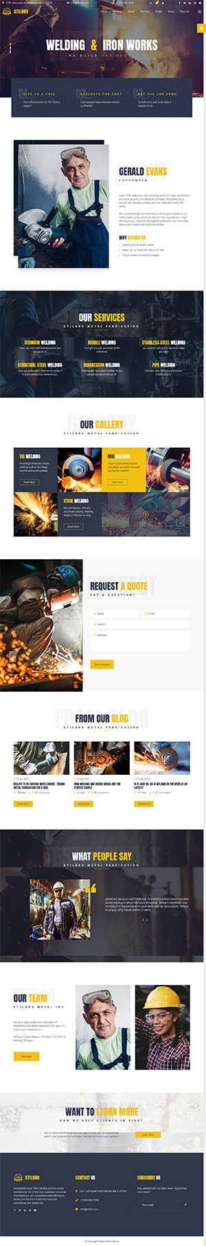 Metal and Steelworks Company HTML template