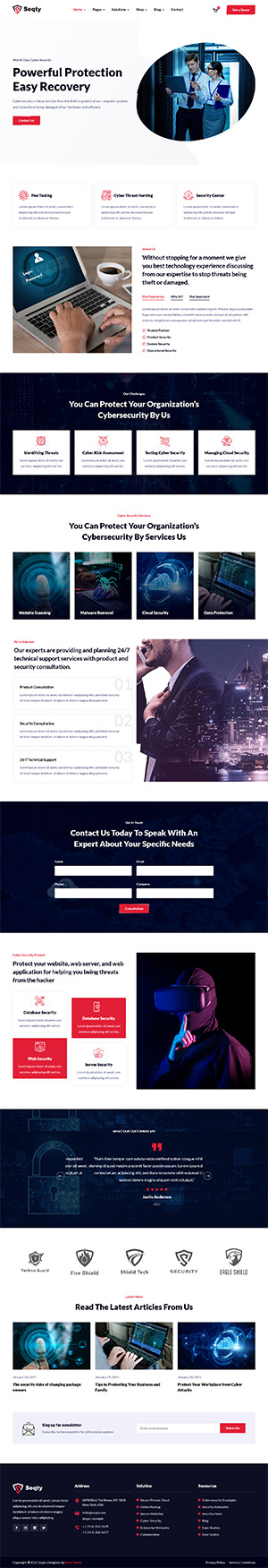 Cyber Security Services Company HTML 