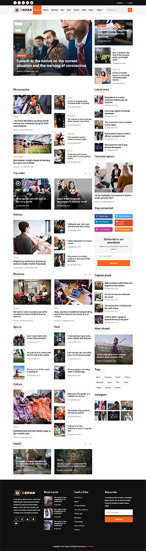 News Magazine HTML 